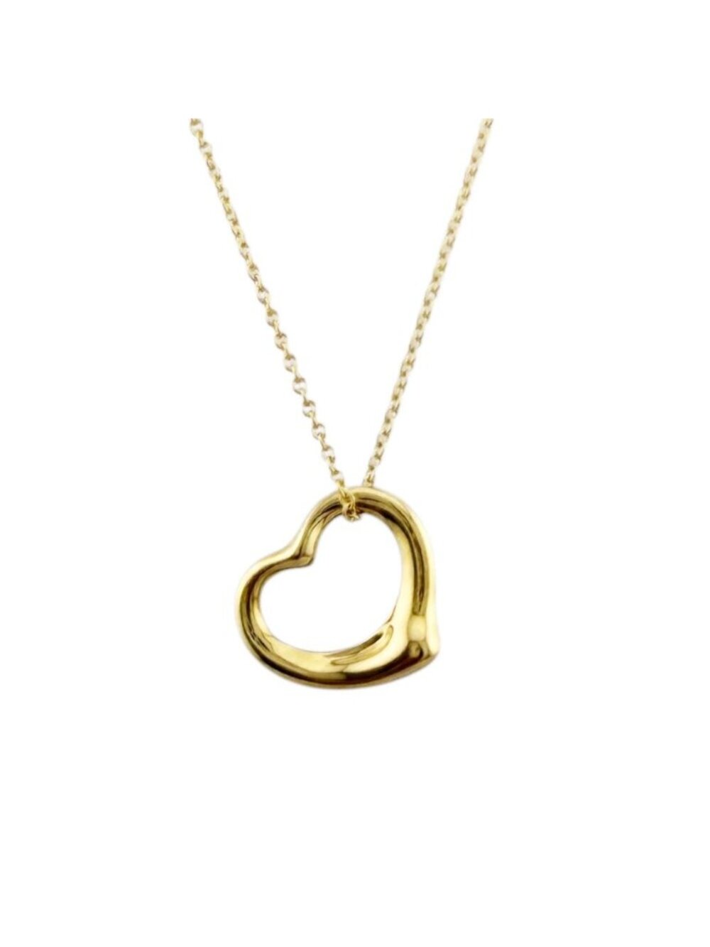 Tiffany & Co Open Heart Necklace 18k Yellow Gold